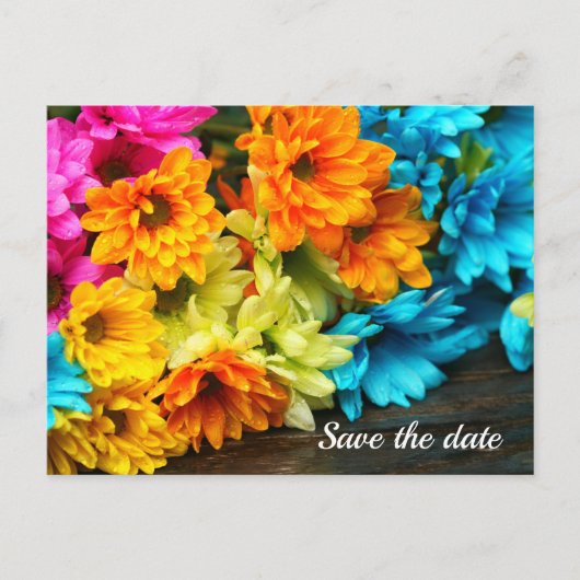 Carte postale d'annonce de date de mariage Bouquet (Devant)