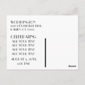 Carte postale d'annonce de date de mariage en styl (Dos)