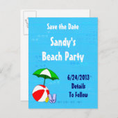 Carte postale d'annonce de date de mariage thème b (Devant / Derrière)