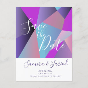 Carte postale d'annonce de date de sauvegarde viol