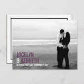 Carte postale d'annonce de date - Violet Pure Simp (Devant / Derrière)