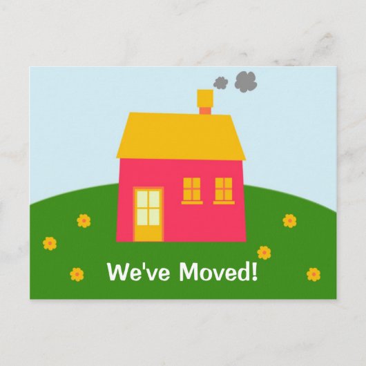 Carte postale d'annonce de déménagement (Devant)