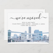 Carte postale d'annonce de déménagement à Chicago (Devant / Derrière)