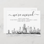 Carte postale d'annonce de déménagement à Chicago (Devant / Derrière)
