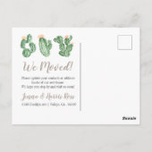 Carte postale d'annonce de déménagement cactus suc (Dos)