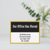 Carte postale d'annonce de déménagement de bureau  (Debout devant)