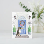 Carte postale d'annonce de déménagement de Chien d (Debout devant)