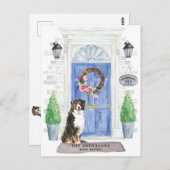 Carte postale d'annonce de déménagement de Chien d (Devant / Derrière)