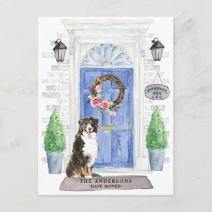 Carte postale d'annonce de déménagement de Chien d