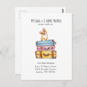 Carte postale d'annonce de déménagement de Corgi m (Devant / Derrière)