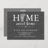 Carte postale d'annonce de déménagement de l'État (Devant / Derrière)