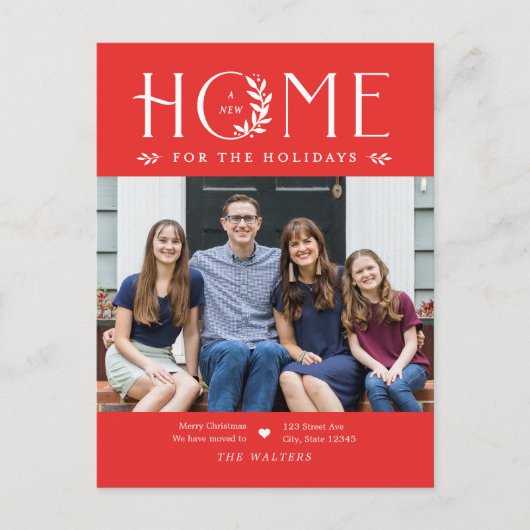 Carte postale d'annonce de déménagement de maison (Devant)