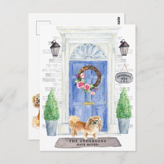 Carte postale d'annonce de déménagement de Pékinoi (Devant / Derrière)