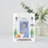 Carte postale d'annonce de déménagement de Rough C (Debout devant)