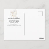 Carte postale d'annonce de déménagement de Samoyed (Dos)