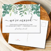 Carte postale d'annonce de déménagement Eucalyptus