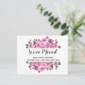 Carte postale d'annonce de déménagement florale (Debout devant)