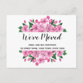 Carte postale d'annonce de déménagement florale (Devant)