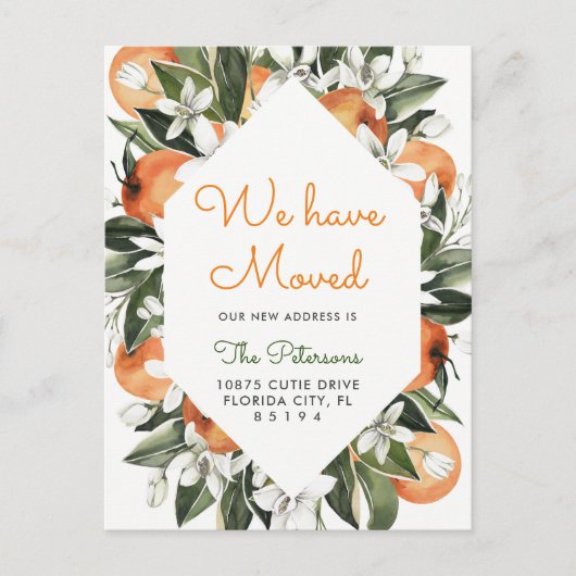 Carte postale d'annonce de déménagement Orange We (Devant)