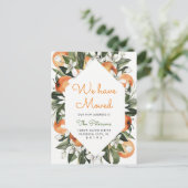 Carte postale d'annonce de déménagement Orange We (Debout devant)