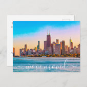 Carte postale d'annonce de déménagement sur la sky (Devant / Derrière)