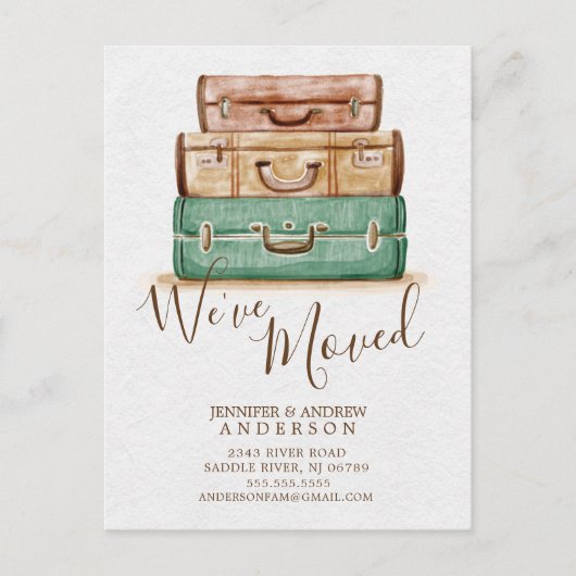 Carte postale d'annonce de déménagement Vintage  N (Devant)
