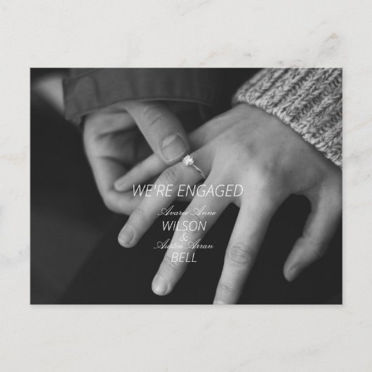 Carte postale d'annonce de fiançailles avec photo (Devant)