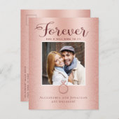 Carte postale d'annonce de fiançailles en photo en (Devant / Derrière)