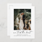 Carte postale d'annonce de fuite pour mariage (Devant / Derrière)