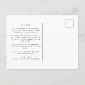 Carte postale d'annonce de fuite pour mariage (Dos)