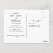 CARTE POSTALE D'ANNONCE DE GALERIE D'ARTISTE (Dos)