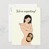 Carte postale d'annonce de grossesse (Devant / Derrière)