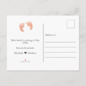 Carte postale d'annonce de grossesse avec photo (Dos)