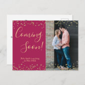 Carte postale d'annonce de grossesse Bourgogne Con (Devant / Derrière)