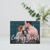 Carte postale d'annonce de grossesse photo à venir (Debout devant)