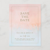 Carte postale d'annonce de mariage à l'aquarelle d (Devant)