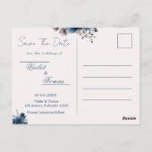 Carte postale d'annonce de mariage à l'aquarelle f (Dos)