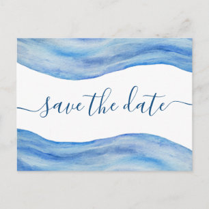 Carte postale d'annonce de mariage à l'aquarelle V