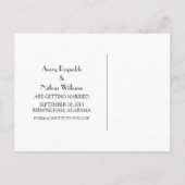 Carte postale d'annonce de mariage à suspendre lus (Dos)