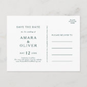 Carte postale d'annonce de mariage abstrait coloré (Dos)