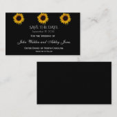 Carte postale d'annonce de mariage au tournesol go (Devant / Derrière)