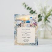 Carte postale d'annonce de mariage avec bordure de (Debout devant)