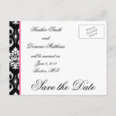 Carte postale d'annonce de mariage avec photo sur (Dos)