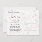 Carte postale d'annonce de mariage de plage (Dos)