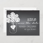 Carte postale d'annonce de mariage en ardoise et p (Devant / Derrière)