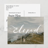 Carte postale d'annonce de mariage personnalisée b (Devant / Derrière)