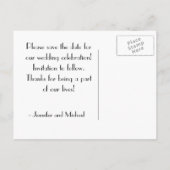 Carte postale d'annonce de mariage vintage (Dos)