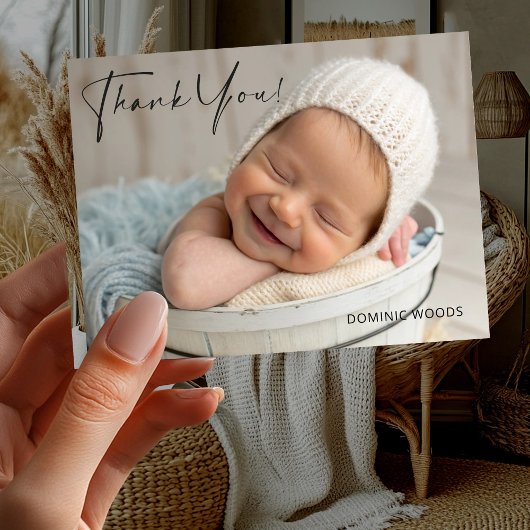 Carte postale d'annonce de naissance avec photo de