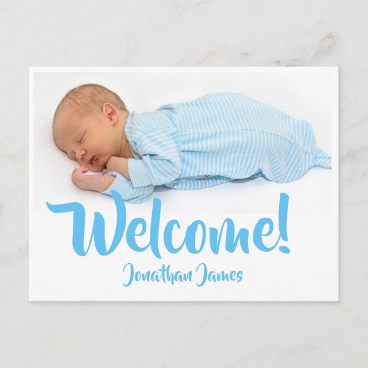Carte postale d'annonce de naissance Baby Blue (Devant)