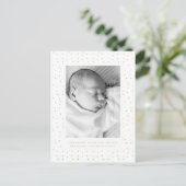 Carte postale d'annonce de naissance Bébé Confetti (Debout devant)
